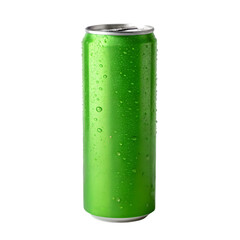 green blank energy drink soda on transparent background