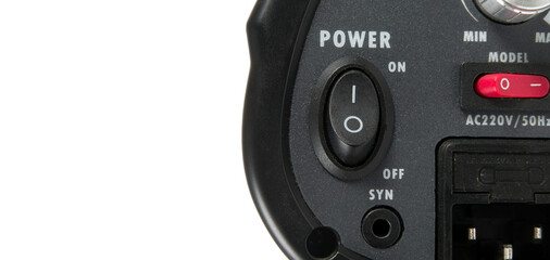 Fototapeta premium Studio strobe flash isolated