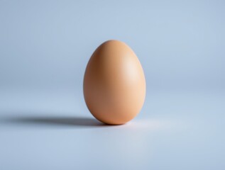 Fototapeta premium Single Brown Egg: Minimalist Still Life Photography