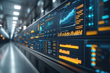 A collection of monitors on a desk or workstation