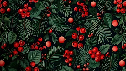christmas background with christmas tree seamless