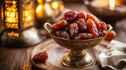 Fresh and sweet dates are a dish in the month of Ramadan