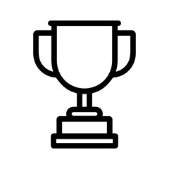 Trophy cup linear icon. Concept of victory, success, and recognition. Vector illustration