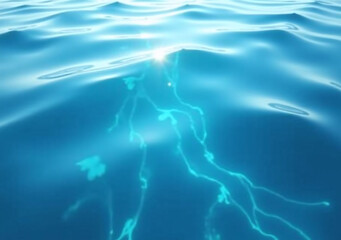 Fototapeta premium calming blue water creates soothing visual effect