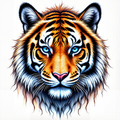 Fototapeta premium Tiger head vector.