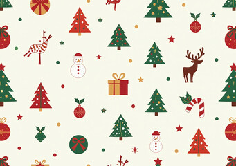 seamless vector christmas icons geometric shapes suitable wrapping papers backgrounds holiday designs abstract