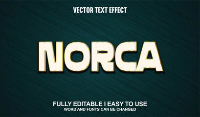 Vector 3D Editable Text Effect
