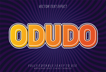 Vector 3D Editable Text Effect