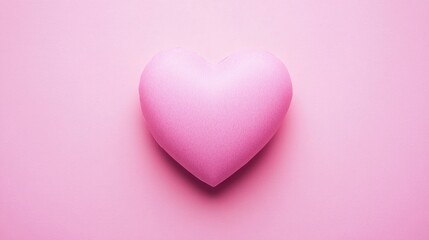 Fototapeta premium A pink heart-shaped object sits on a pink surface