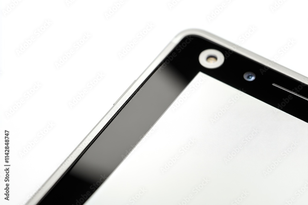 Poster a close-up shot of a cell phone lying on a flat surface
