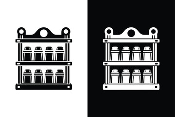 Spice rack icon vector on White Background ,Vector Art Illustration on white background.