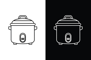 Rice cooker icon vector on White Background ,Vector Art Illustration on white background.