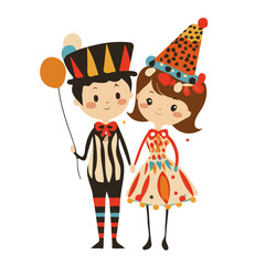 Vibrant Couple in Carnival Style – Festive Fashion Illustration
