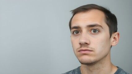 Naklejka premium Thoughtful Young Man Portrait 