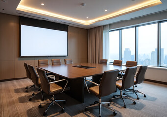 modern meeting room features sleek design advanced technology