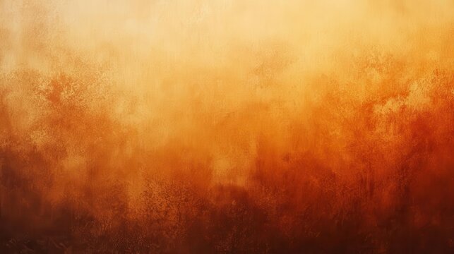 gradient of smooth orange to brown, creating an abstract, grainy background that evokes feelings of warmth and tranquility, perfect for modern art applications
