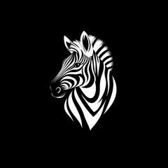 Fototapeta premium Sleek Zebra Stripes - Minimalist Logo Design