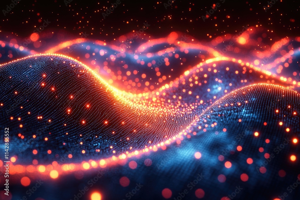 Poster Computer-generated image of a wave of light