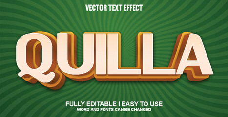 Vector 3D Editable Text Effect