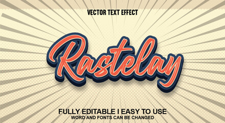 Vector 3D Editable Text Effect