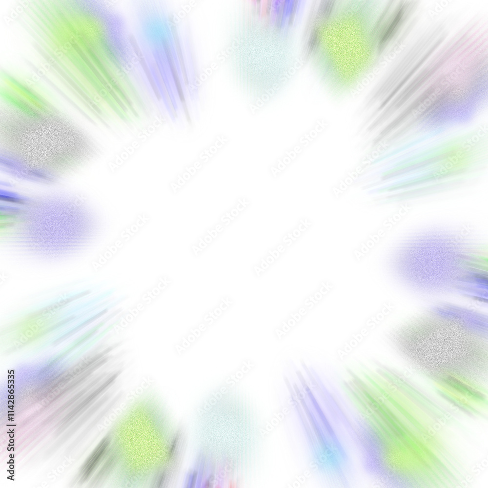 Canvas Prints an abstract transparent iridescent color blur burst design element.