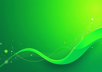 dynamic green banner design features modern graphics waves dots ideal tech articles require contemporary