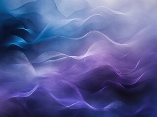 Obraz premium Captivating waves of blue and purple hues create an ethereal atmosphere in abstract art