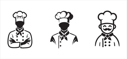 Collection of Chef Silhouettes for Culinary Branding