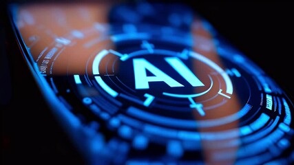 A digital representation of AI technology with a futuristic design.