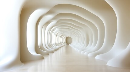 Obraz premium Abstract White Architectural Corridor Design