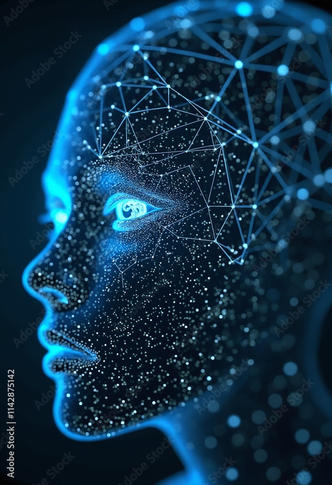 Aufkleber Conceptual technology illustration of artificial intelligence