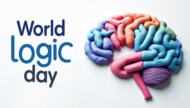 Colorful brain for world logic day