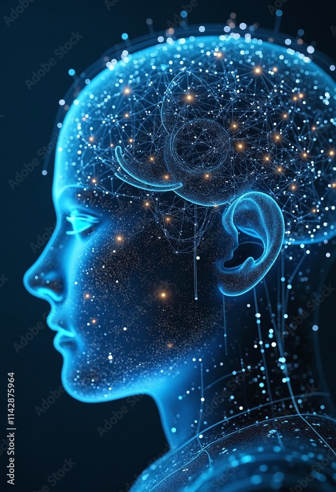 Aufkleber conceptual technology illustration of artificial intelligence