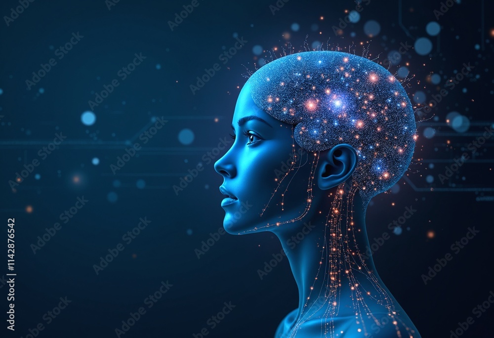 Aufkleber conceptual technology illustration of artificial intelligence