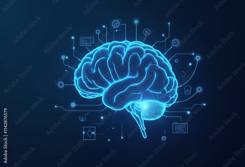 Aufkleber conceptual technology illustration of artificial intelligence