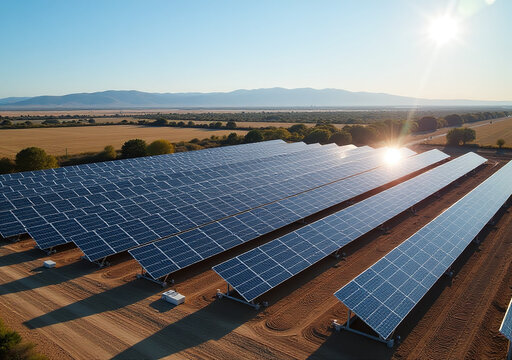 large scale solar farms generate clean renewable energy power world reduced carbon emissions increased financial