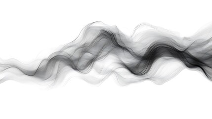 Fototapeta premium Abstract grayscale flowing wave design illustration