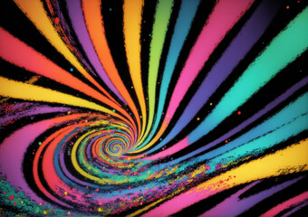 abstract colorful background with rays and artifacts