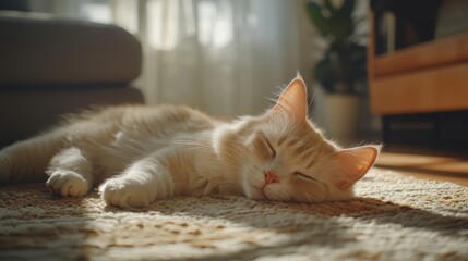 The Sleeping Cat in Sunlight