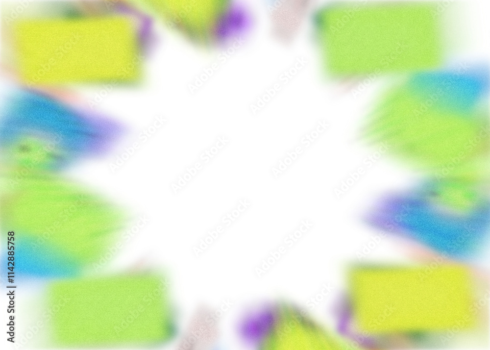 Wall mural an abstract transparent iridescent color blur burst design element.