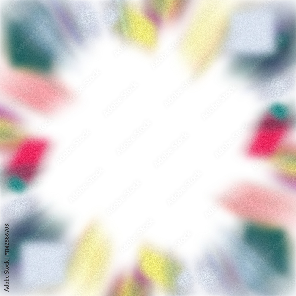Wall mural an abstract transparent iridescent color blur burst design element.