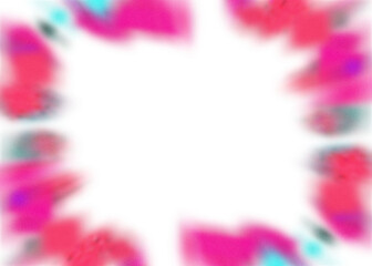 An abstract transparent iridescent color blur burst design element.