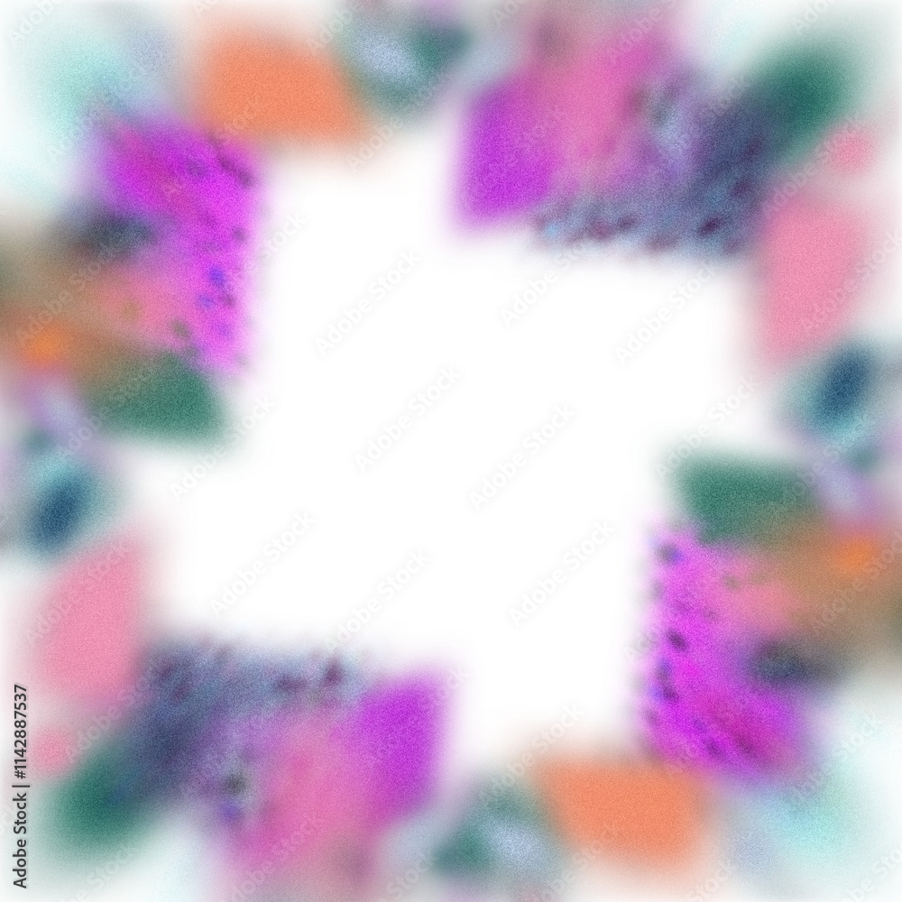 Wall mural an abstract transparent iridescent color blur burst design element.