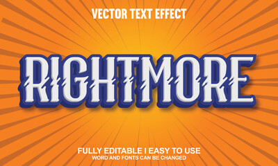 Vector 3D Editable Text Effect