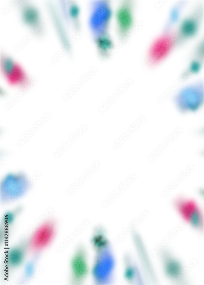 Wall mural an abstract transparent iridescent color blur burst design element.