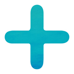 Obraz premium PNG blue plus sign, transparent background