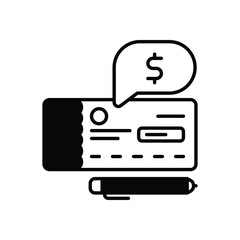 Bank Check Payment vector icon
