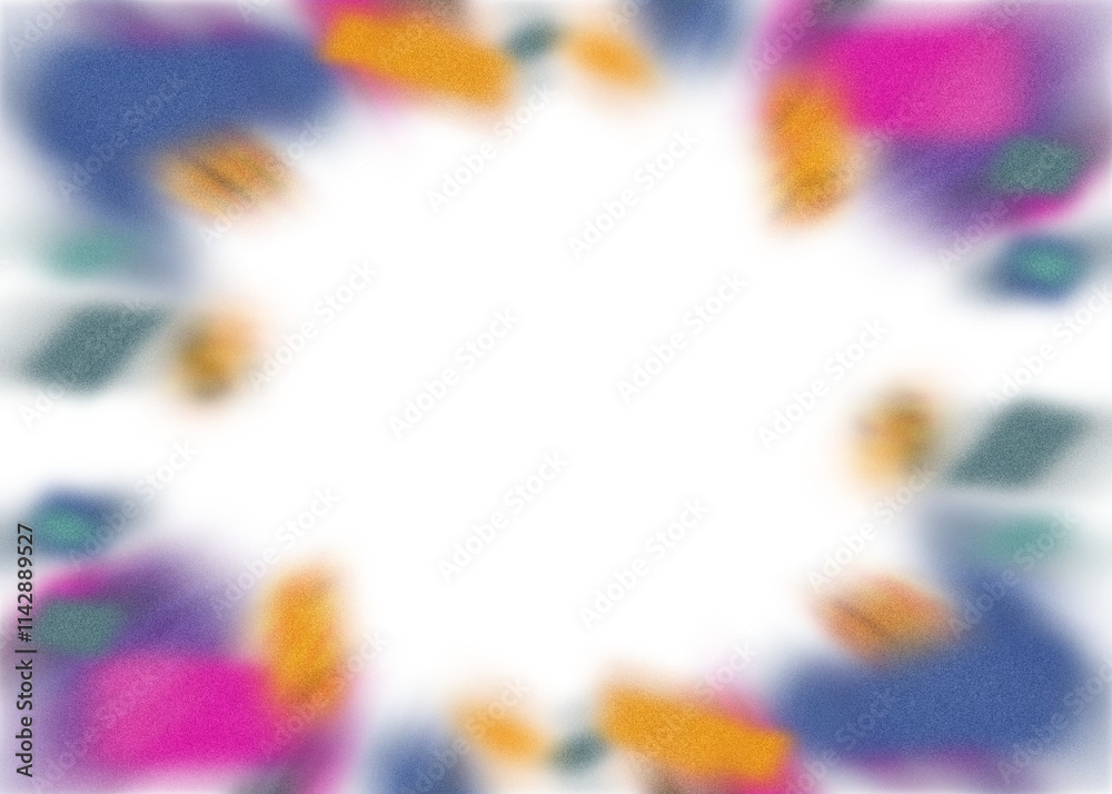 Wall mural an abstract transparent iridescent color blur burst design element.