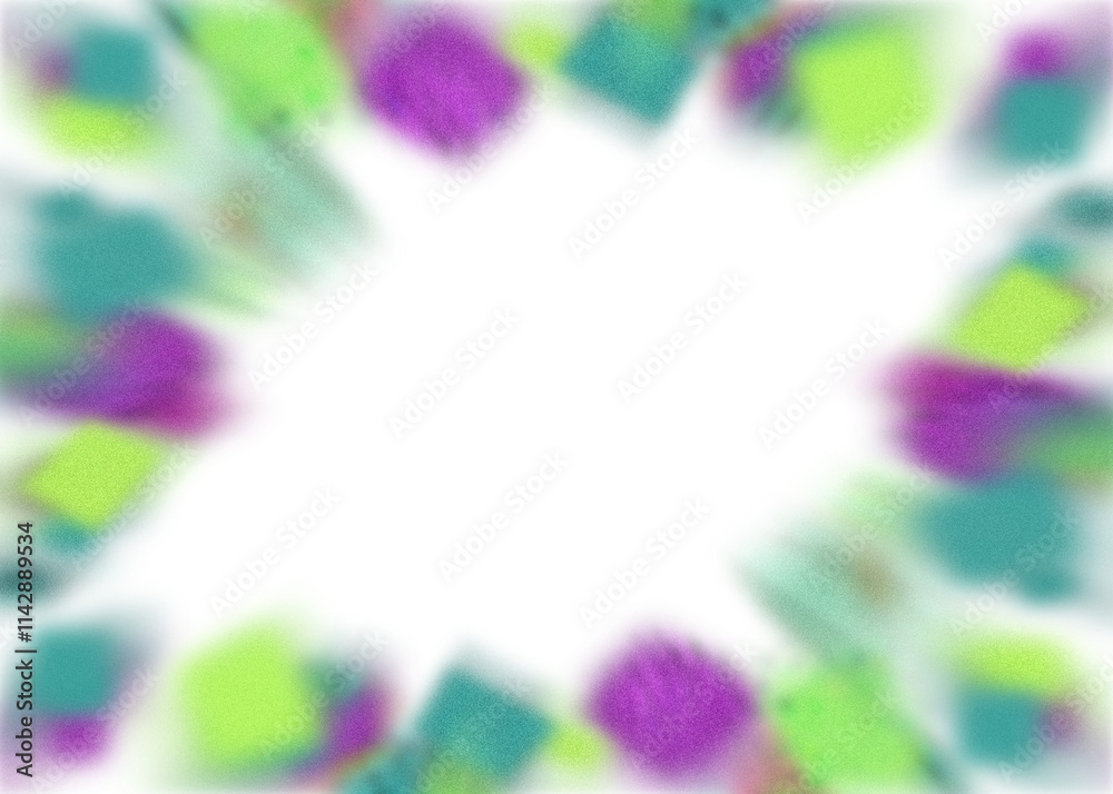 Wall mural an abstract transparent iridescent color blur burst design element.