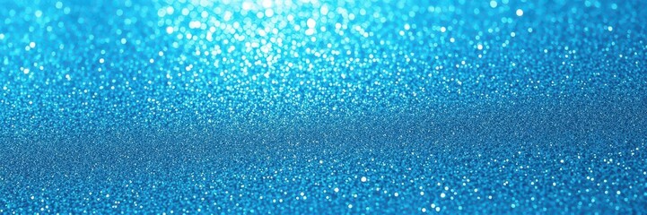 Shimmering blue glitter paper, close-up texture, texture, festive